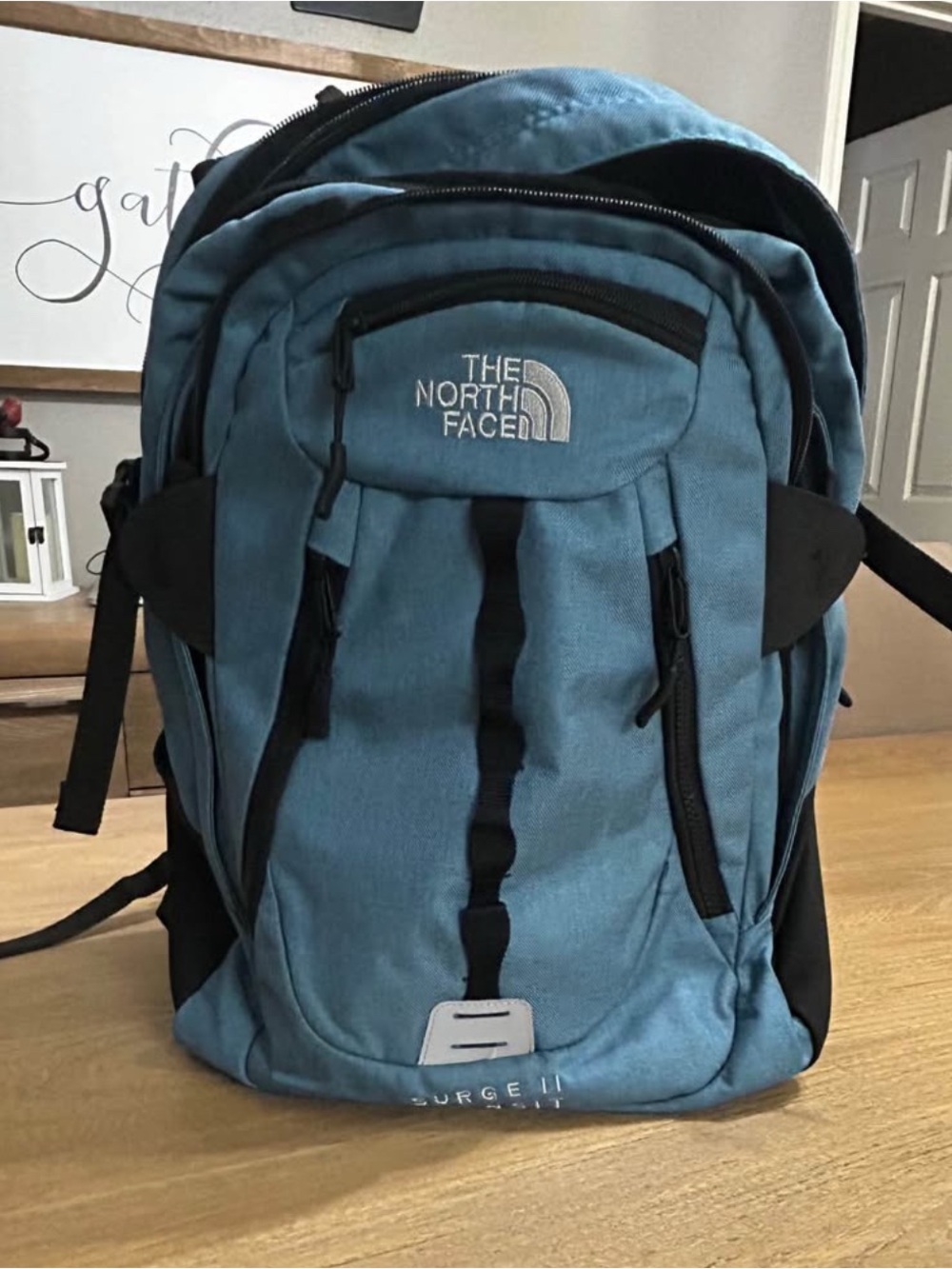 North Face Surge II Backpack School Travel Work 3 Lg Pockets 4 Sm Pockets NWOT